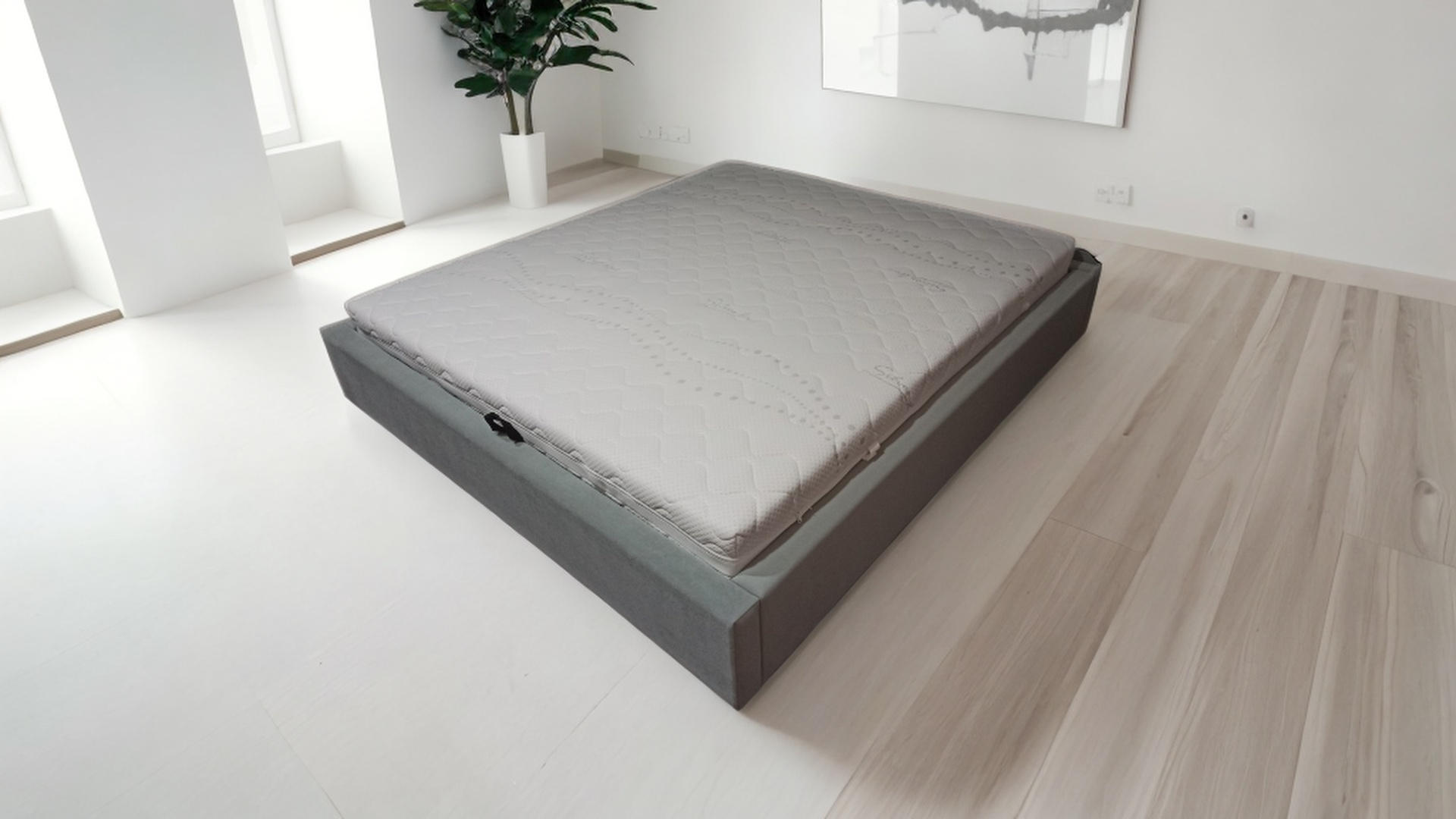 Kompletne łóżka do sypialni z materacem