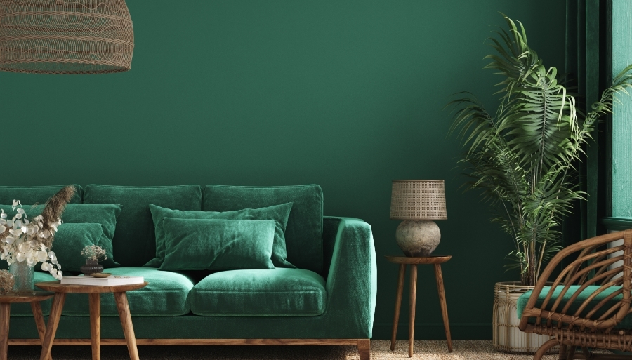 Zielona kanapa w salonie – jak wybrać i jakie korzyści przynosi?