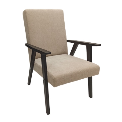 Stylowy fotel PRL z eleganckim wykończeniem Stylowy fotel PRL z eleganckim wykończeniem